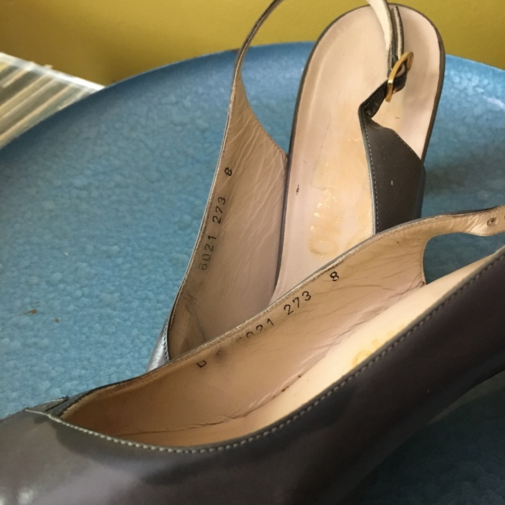 Leather slingbacks - Picture 3 of 6